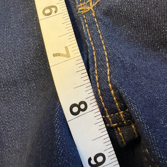 Old Navy Women's Straight Leg Mid-rise Ankle Jeans - Dark Blue women's size 10P - Picture 8 of 10